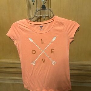 Old Navy Kids Peach Love Arrow Tee